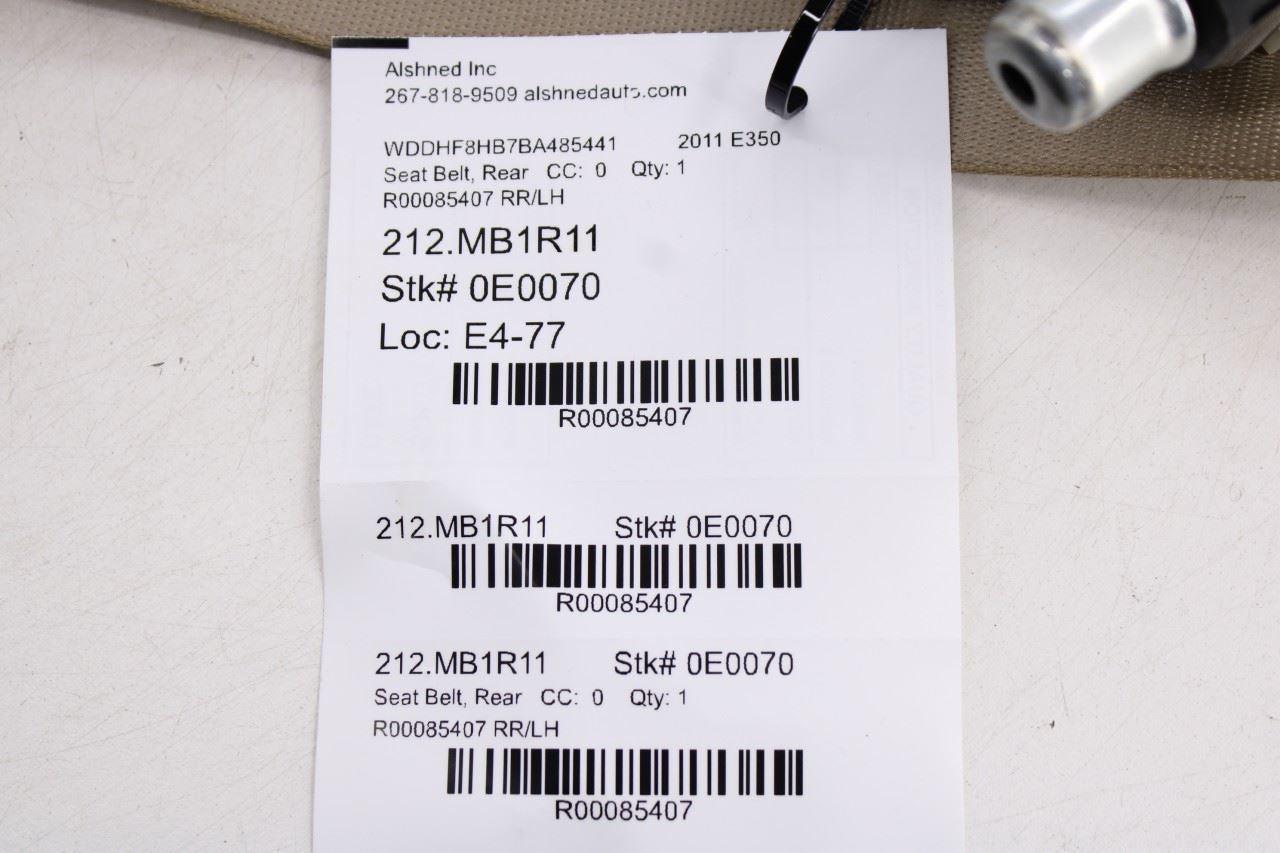 10-16 Mercedes-Benz E350 Luxury 4Matic Rear LH Side 2nd Row Seat Belt Retractor11