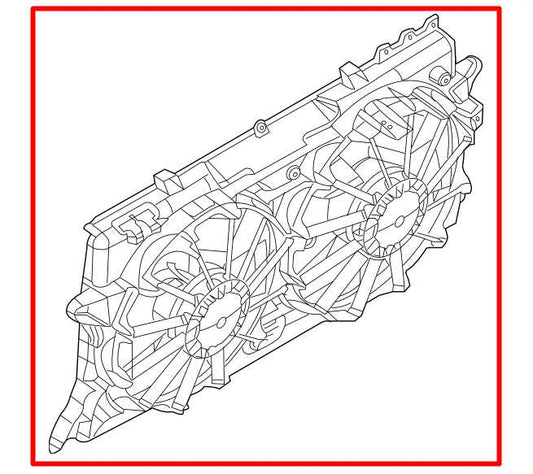 2010-2014 Ford F150 Dual Radiator Cooling Fan Motor Assembly BL3Z-8C607-A OEM - Alshned Auto Parts