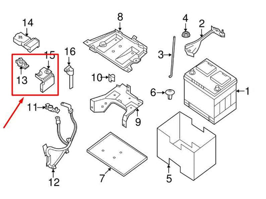 2013-2020 Nissan Pathfinder SV 3.5L Positive Battery Fuse Holder Fusible Link - Alshned Auto Parts