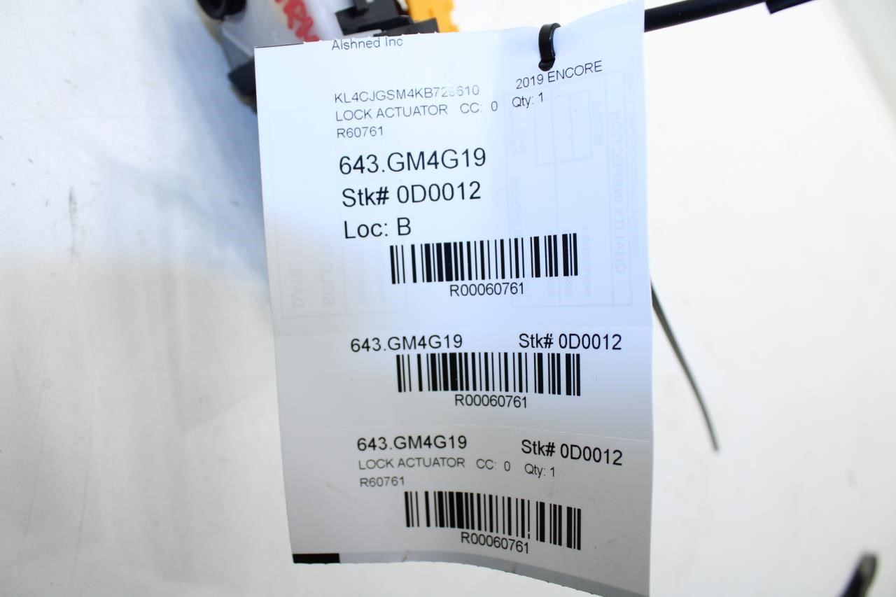 2015-2022 Buick Encore Rear Right Side Door Lock Latch Actuator 13579546 OEM - Alshned Auto Parts