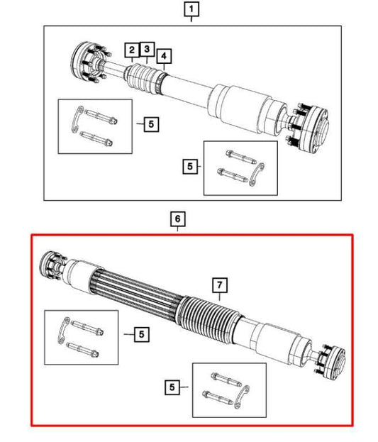 18-24 Jeep Wrangler Sport Rear Axle Drive Propeller Shaft 68272543AC OEM *ReaD* - Alshned Auto Parts