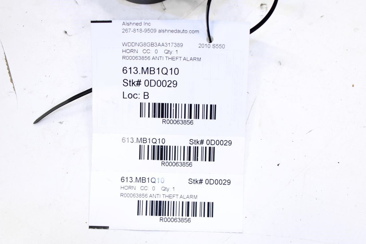 2007-2011 Mercedes-Benz S550 Anti-Theft Alarm Syren Horn w Bracket 221-870-13-91 - Alshned Auto Parts