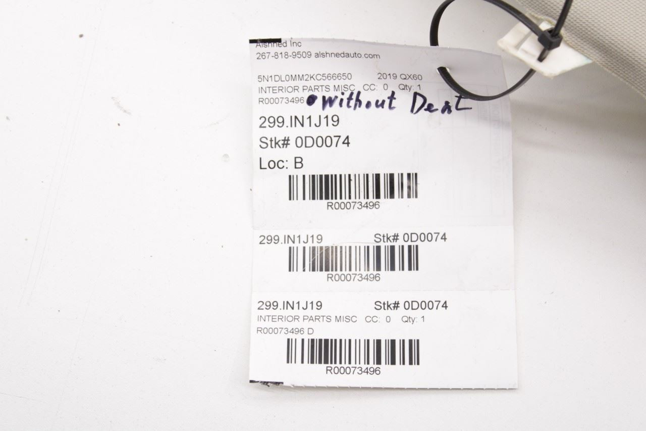 14-20 Infiniti QX60 Pure Front Passenger RH Side Windshield A-Pillar Trim Cover - Alshned Auto Parts