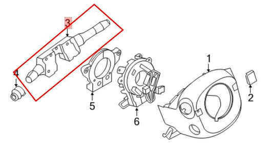 13-20 Nissan Pathfinder SV Steering Column Turn Signal Wiper Switch 25560-3KA1B - Alshned Auto Parts