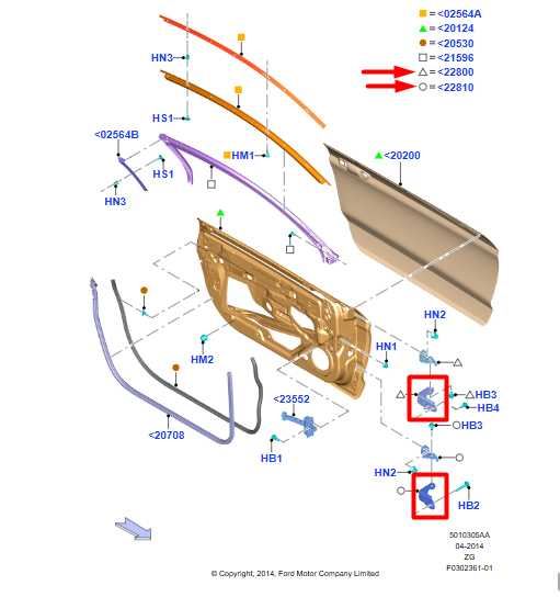 15-24 Ford Mustang Front Left Side Door Hinge Upper and Lower FR3Z-6322801-B OEM - Alshned Auto Parts