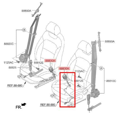 2018-2023 Kia Stinger GT1 Front LH or RH Side Seat Belt Buckle 88830-J5000WK OEM - Alshned Auto Parts