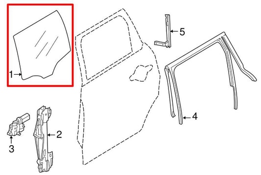 2016-19 Mini Cooper Clubman Front LH Side Door Window Glass 51-33-7-344-131 OEM - Alshned Auto Parts