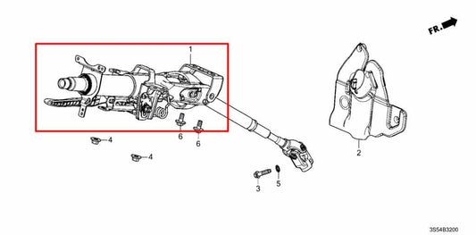 2023-2026 Acura Integra A-Spec 1.5L FWD Steering Column Assembly 53200-T20-A03 - Alshned Auto Parts