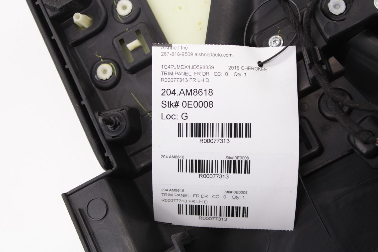 2017-18 Jeep Cherokee Limited Front Left Side Door Trim Panel 6MD282X9AA *ReaD* - Alshned Auto Parts