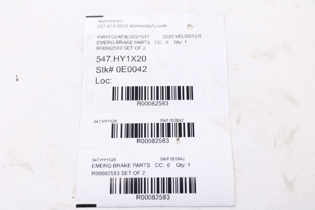 19-21 Hyundai Veloster FWD Rear RH and LH Side Emergency Brake Parking Cable Set - Alshned Auto Parts