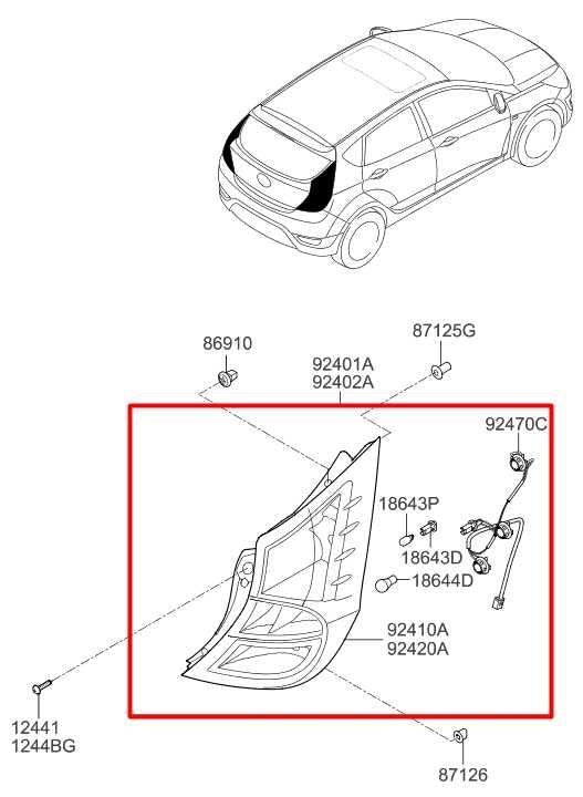11-17 Hyundai Accent SE 1.6L Rear Driver LH Side Tail Light Lamp 92401-1R210 OEM - Alshned Auto Parts