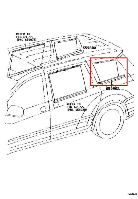 14-20 Toyota Sienna LE Rear Driver LH Side Quarter Panel Window Roller Sunshade - Alshned Auto Parts