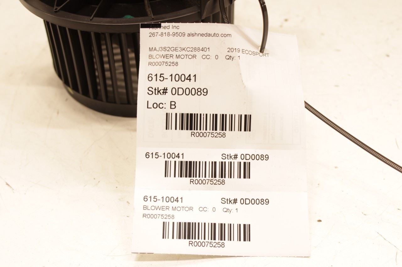 2018-2022 Ford EcoSport SE 1L AC Heater HVAC Blower Motor Fan AV11-19846-AB OEM - Alshned Auto Parts