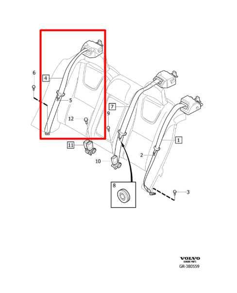 15-16 Volvo S60 T5 Premier Rear Passenger Right Side 2nd Row Seat Belt Retractor - Alshned Auto Parts