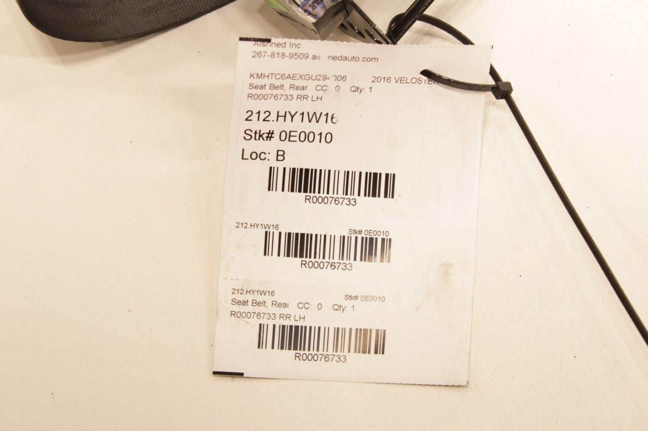 2011-17 Hyundai Veloster Turbo Rear Driver Left Side 2nd Row Seat Belt Retractor - Alshned Auto Parts
