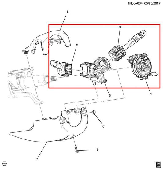 17-23 GMC Acadia SLT-1 AWD Steering Column Light Turn Signal Wiper Switch *ReaD* - Alshned Auto Parts