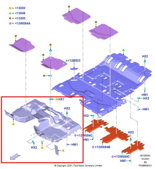 2021-24 Ford Expedition MAX XLT 3.5L Front Interior Floor Cover Carpet Liner Mat - Alshned Auto Parts