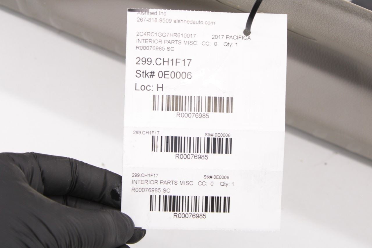 17-25 Chrysler Pacifica Limited RR Trunk Sill Scuff Kick Plate Trim Finish Panel - Alshned Auto Parts