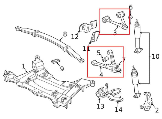 1997-04 Chevrolet Corvette RWD Front Suspension Driver Left Side Control Arm Set - Alshned Auto Parts