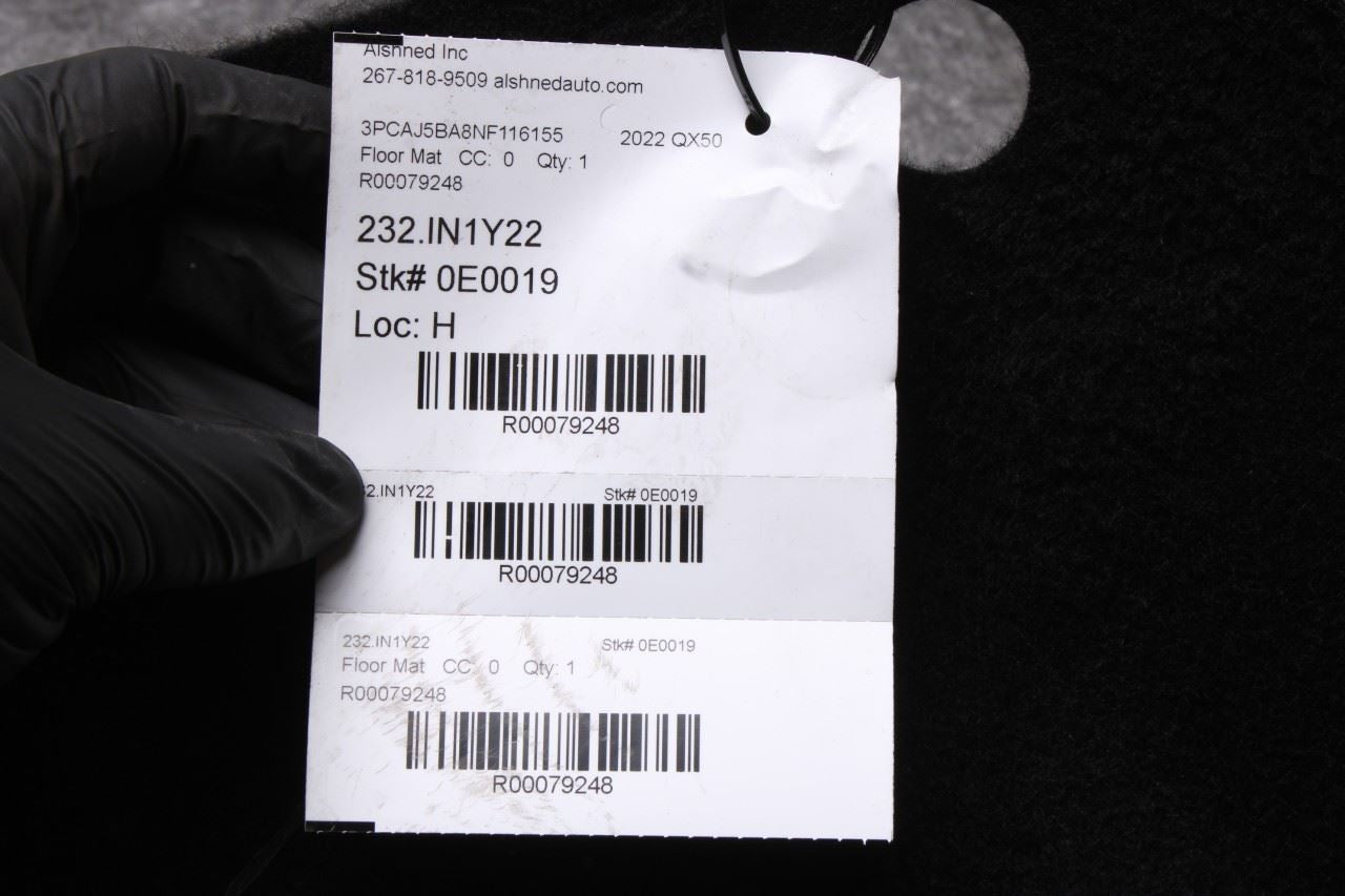 19-25 Infiniti QX50 Luxe 2.0L Front and Rear 2nd Row Floor Interior Carpet Liner - Alshned Auto Parts