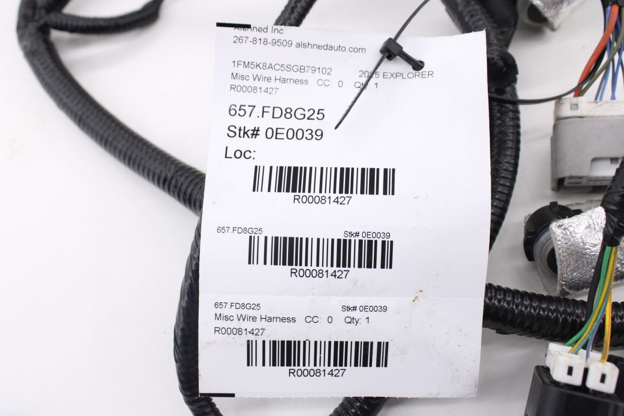 2025 Ford Explorer Interceptor Rear Bumper Wire Wiring Harness with Park Sensors - Alshned Auto Parts
