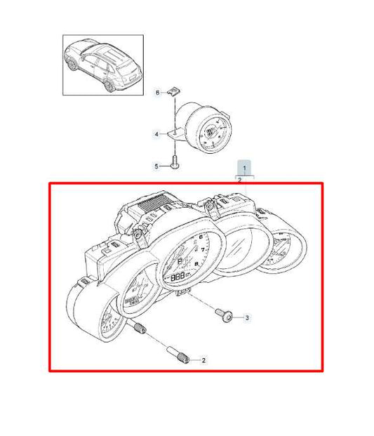 13-15 Porsche Cayenne Platinum Speedometer Gauge Instrument Cluster 86K Mileage - Alshned Auto Parts