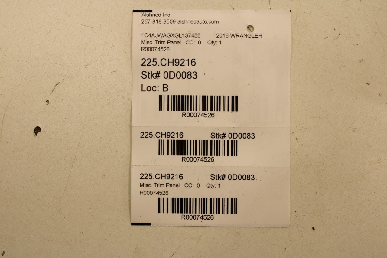 2011-18 Jeep Wrangler Sport 2dr 3.6L Front Right and Left Side A-Pillar Trim Set - Alshned Auto Parts