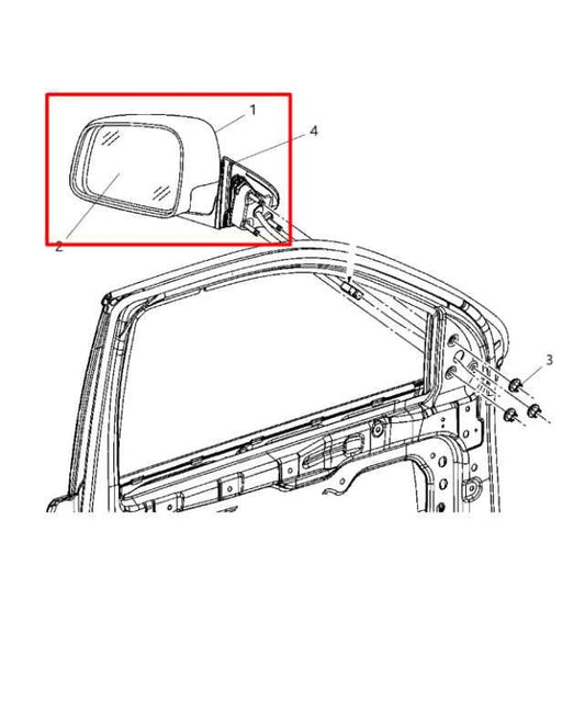 15-18 Jeep Grand Cherokee Summit 5.7L 4WD Passenger Right Side Rear View Mirror - Alshned Auto Parts