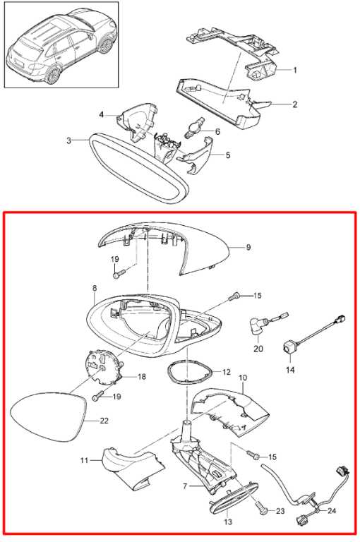 2011-2015 Porsche Cayenne Platinum 3.6L AWD Driver Left Side Rear View Mirror - Alshned Auto Parts