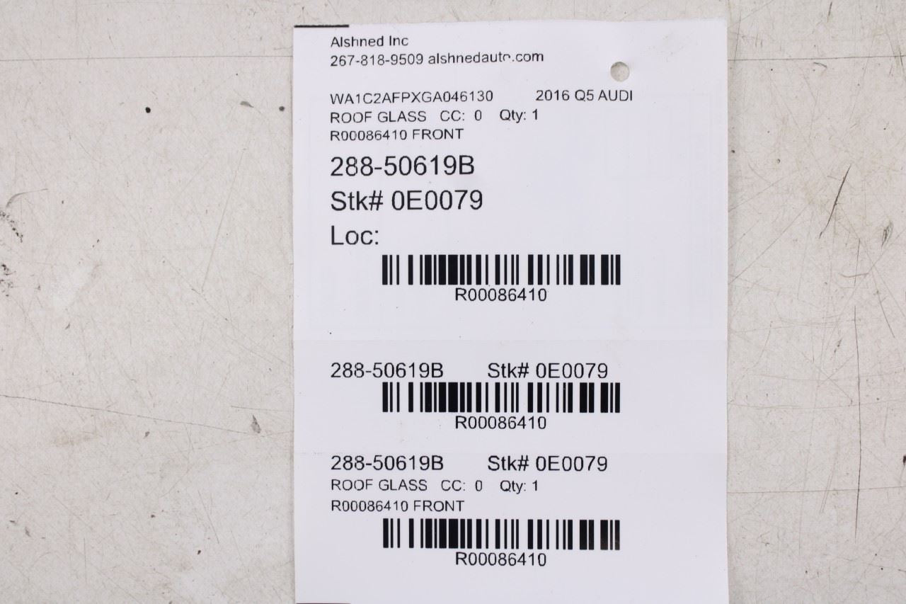 2012-2017 Audi Q5 Premium Sliding Roof Window Front Sunroof Glass 8R0877055A OEM - Alshned Auto Parts