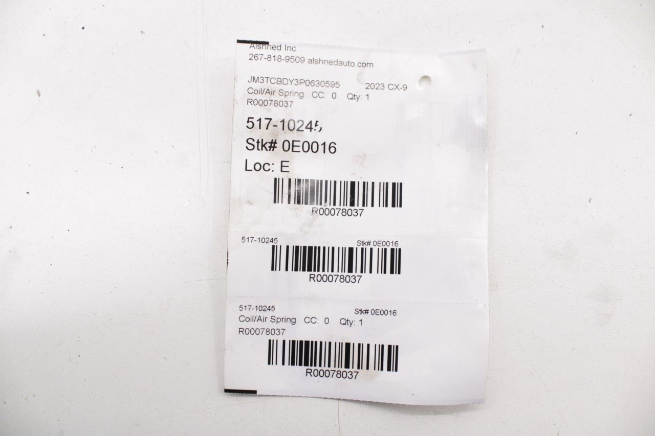 2016-23 Mazda CX-9 Grand Touring Rear Right and Left Driver Side Coil Spring Set - Alshned Auto Parts