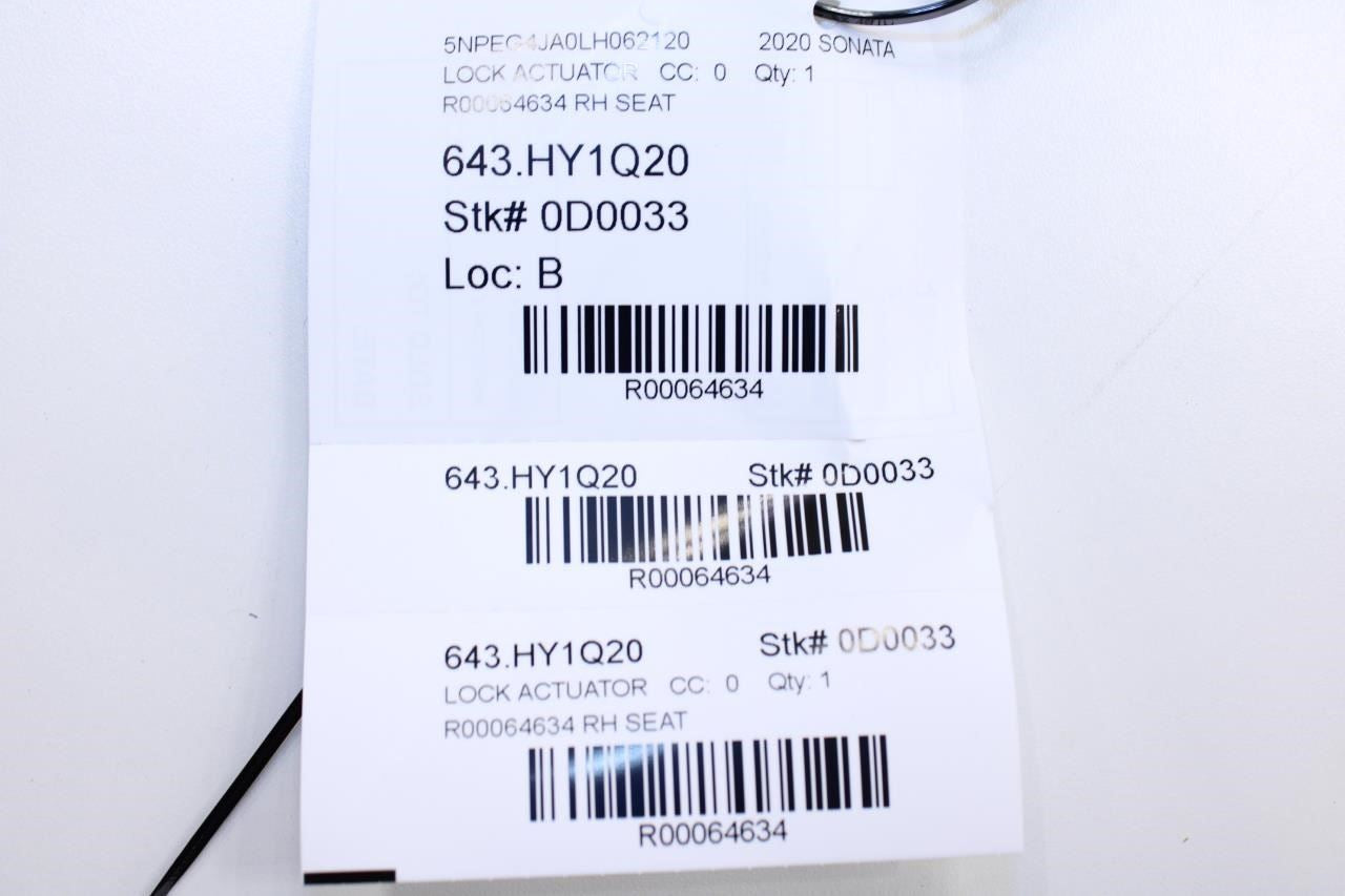 2020-2022 Hyundai Sonata SE Rear Right Side 2nd Row Seat Latch Lock 89T60-L1000 - Alshned Auto Parts