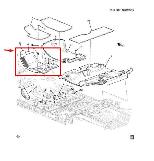 18-24 GMC Terrain Denali Front Left Floor Interior Carpet Cover Mat 84618500 OEM - Alshned Auto Parts