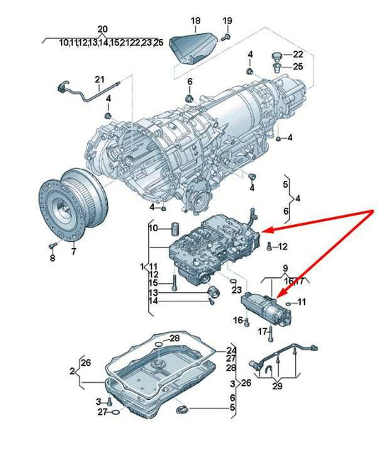 18-20 Audi S5 3.0L AWD 8-Spd Auto Transmission Valve Body w/ Hydraulic Pump 32K - Alshned Auto Parts