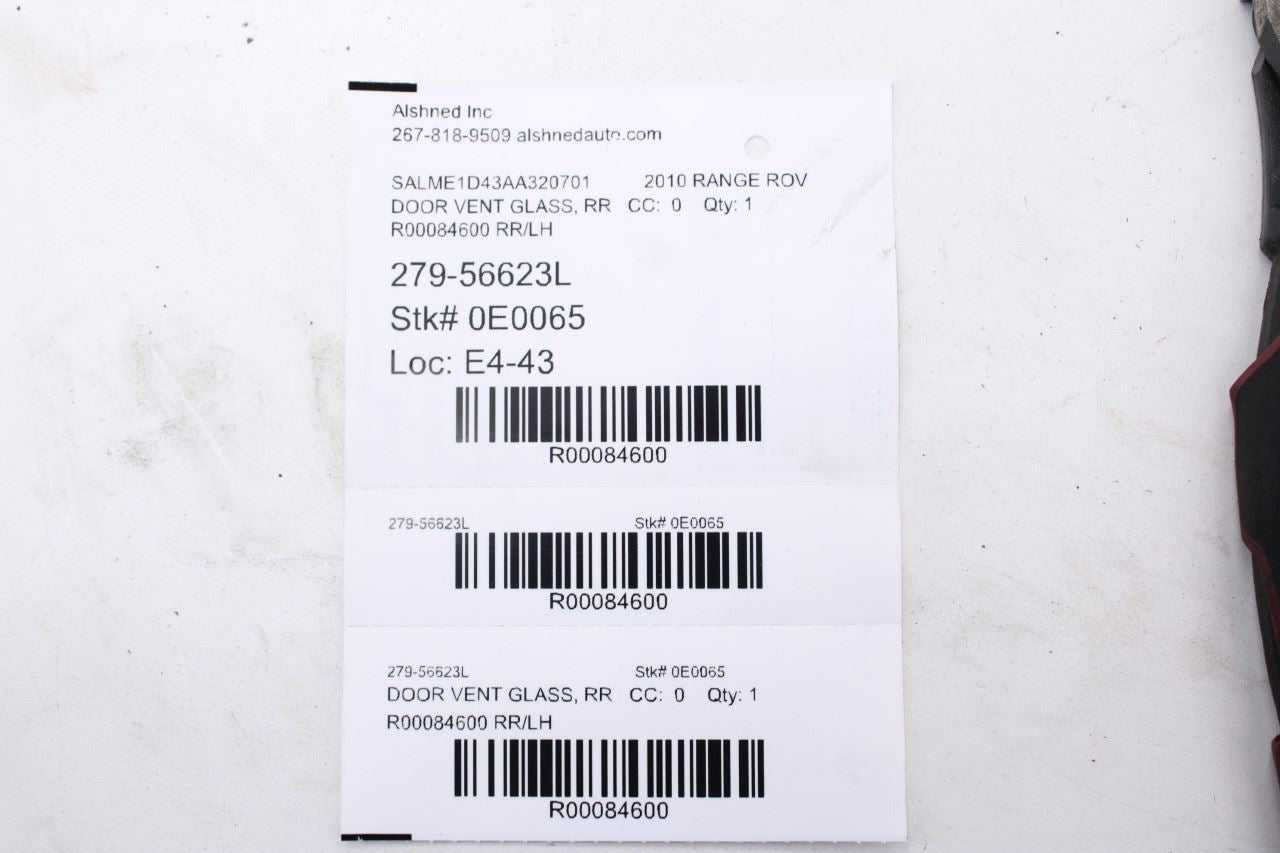 2010-2012 Land Rover Range Rover HSE Rear Left Door Window Fixed Glass CVB000151 - Alshned Auto Parts