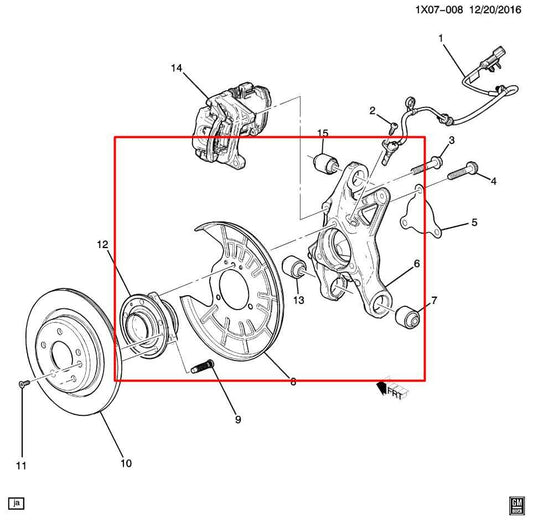 2018-24 Chevrolet Equinox LT 1.5L FWD Rear Driver Left Side Spindle Knuckle Hub - Alshned Auto Parts