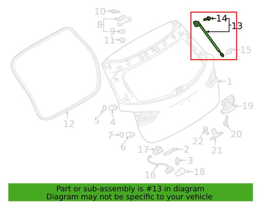 16-21 Mazda CX-3 Touring Rear Liftgate Lid Right and Left Side Lift Support Set - Alshned Auto Parts