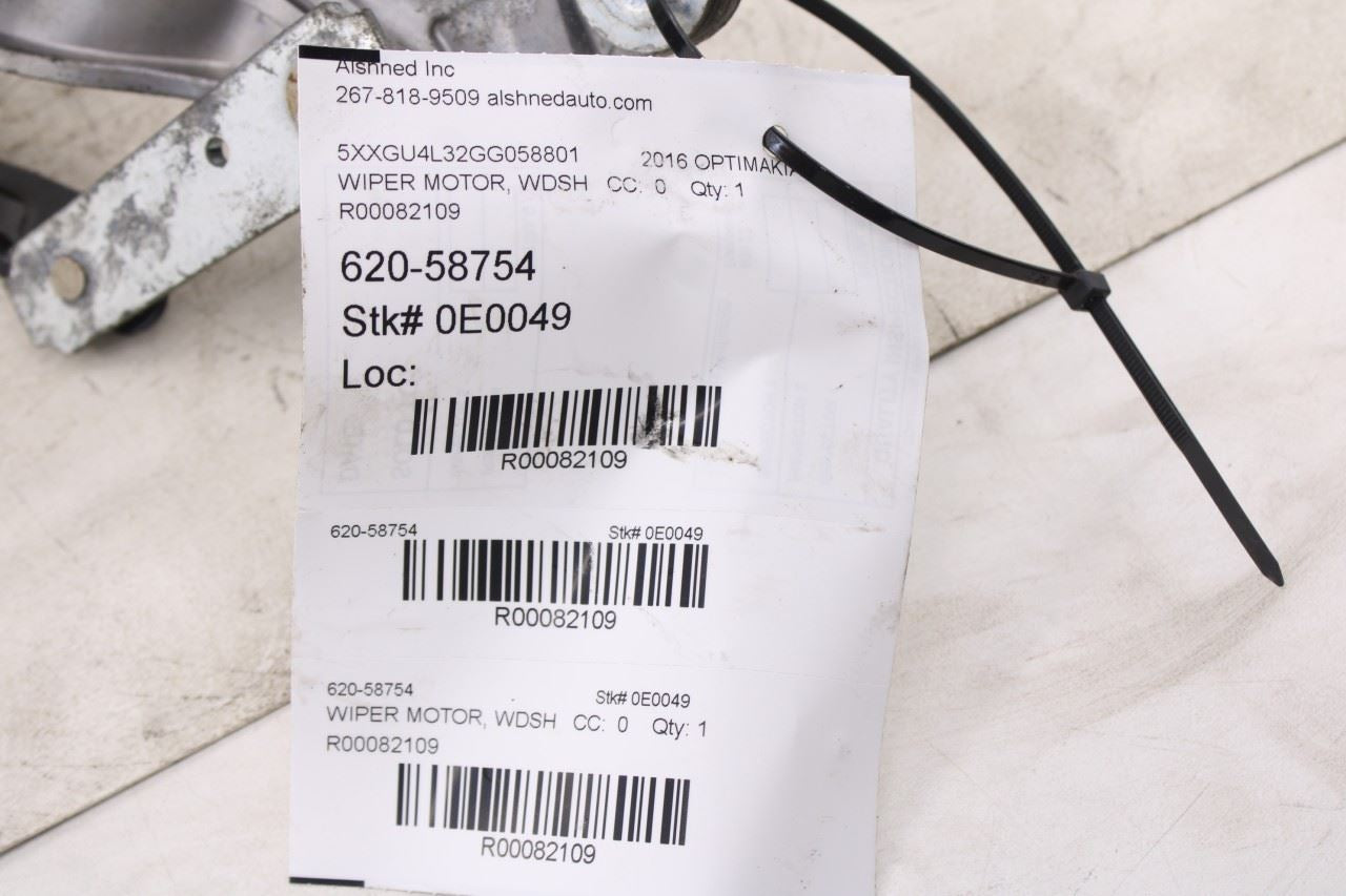 2016-2020 KIA Optima EX Front Windshield Wiper Transmission Linkage w/ Motor OEM - Alshned Auto Parts