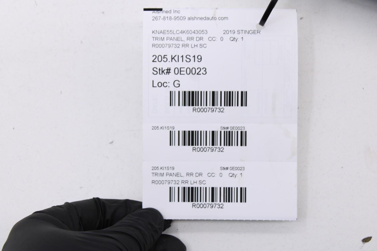 2018-2021 Kia Stinger GT2 AWD Rear Left Side Door Trim Panel 83301-J5150CCK OEM - Alshned Auto Parts