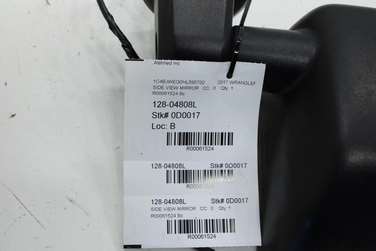 2015-2018 Jeep Wrangler Sahara Driver Left Side Rear View Mirror 68249847AC OEM - Alshned Auto Parts