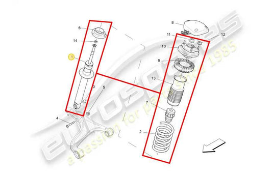 14-20 Maserati Ghibli 3.0L RWD Front LH Side Shock Strut Absorber 670008896 OEM - Alshned Auto Parts