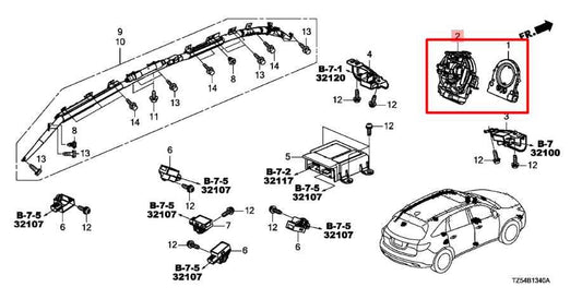 2014-20 Acura MDX Advance Steering Wheel Clock Spring Cable Reel w/ Angle Sensor - Alshned Auto Parts