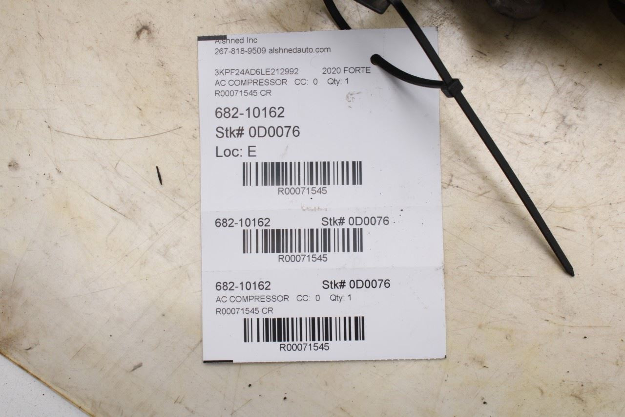 2019-2021 Kia Forte LXS 2.0L AC Air Conditioner Compressor 97701-M7000 OEM - Alshned Auto Parts