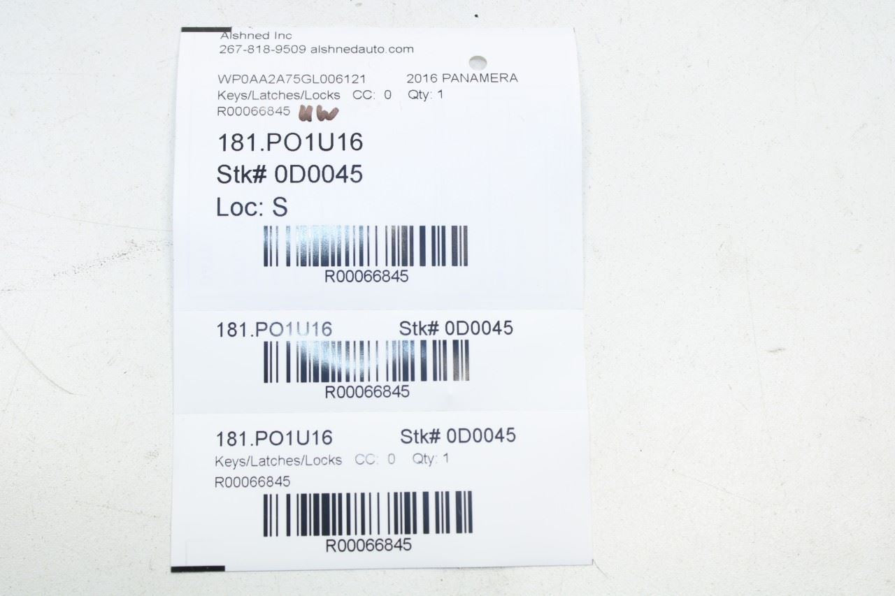 2010-16 Porsche Panamera 4 Smart Key Keyless Remote Entry Fob Transmitter w/ Key - Alshned Auto Parts