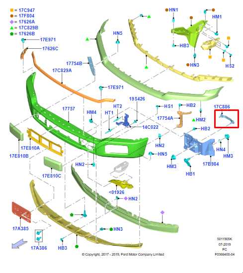 2015-2020 Ford F150 XL Front Bumper Support Stud Plate Pair FL3Z-17C886-A OEM - Alshned Auto Parts