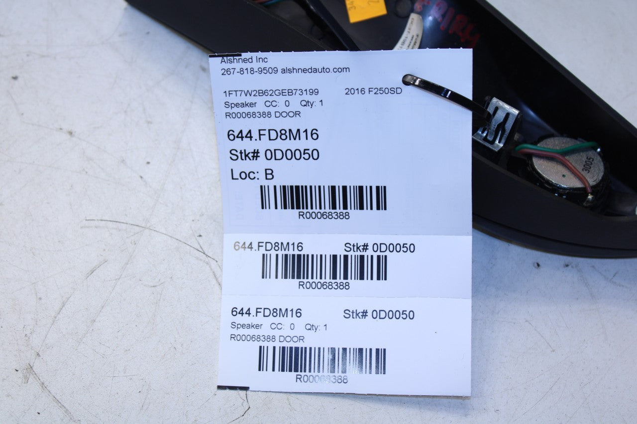 2013-16 Ford F250 Crew Cab Front Right Door Mirror Trim Cover w/ Tweeter Speaker - Alshned Auto Parts