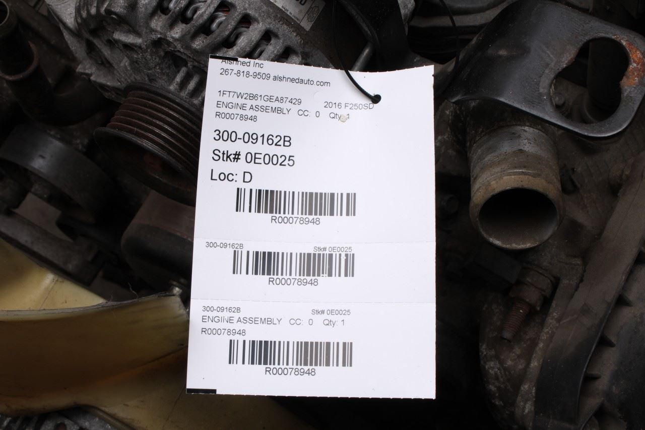 11-16 Ford F-250 Lariat 6.2L Gasoline Engine Motor VIN 6 8th dgt 243K GG-472-AA - Alshned Auto Parts