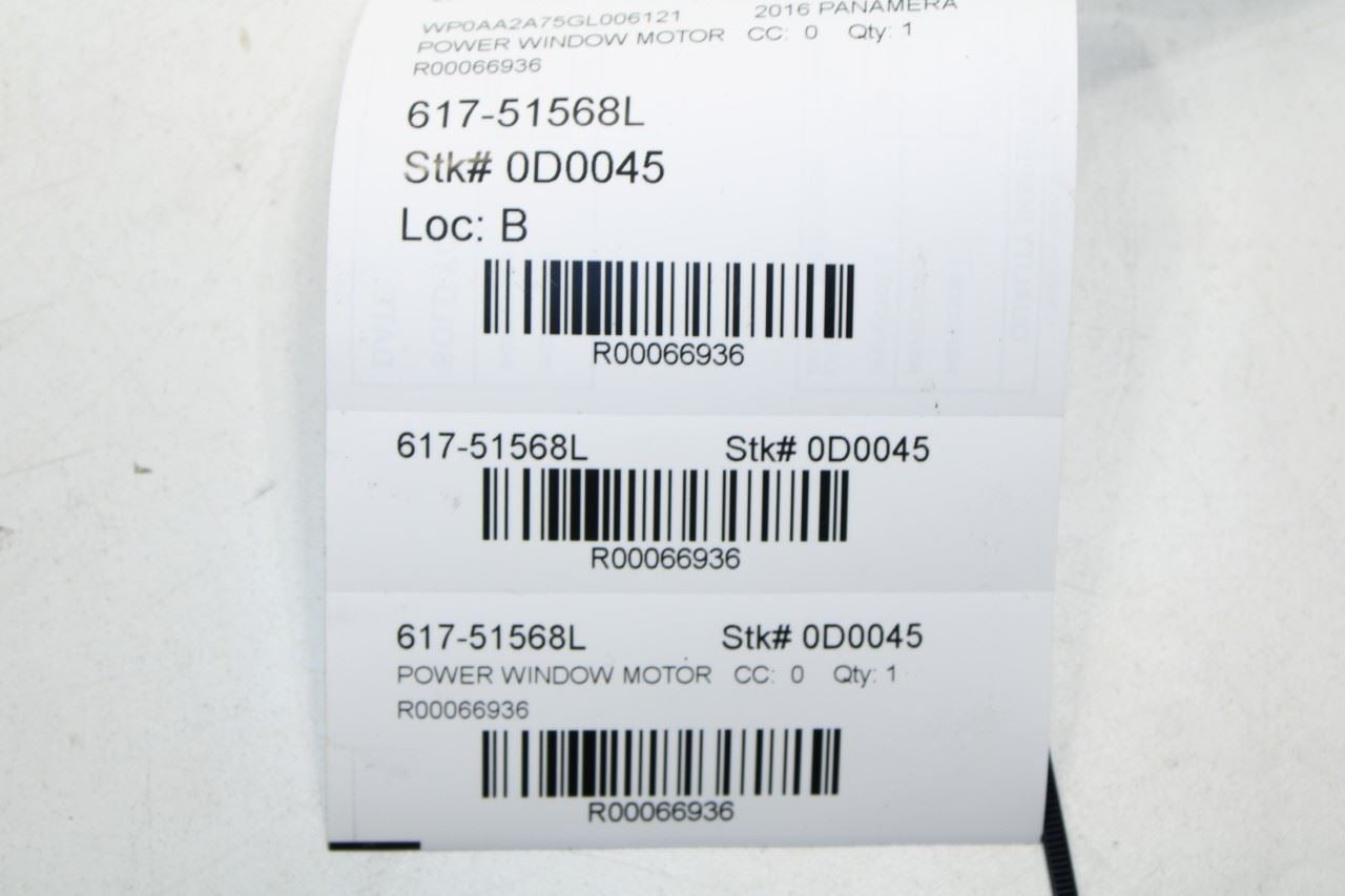 2011-2016 Porsche Panamera 4 3.6L Rear Left Driver Side Door Power Window Motor - Alshned Auto Parts