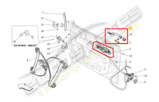 2017-2021 Maserati Ghibli 3.0L RWD Front Driver Left Side Door Exterior Handle - Alshned Auto Parts