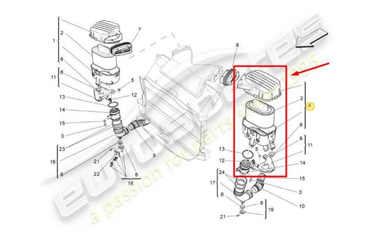 2014-20 Maserati Ghibli 3.0L Front Left Air Cleaner Housing Filter 673007391 OEM - Alshned Auto Parts